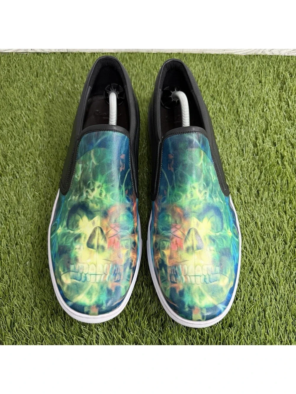 Robert Graham Morcilla Slip On Loafer Abstract Skull Shoes Men’s Size 13